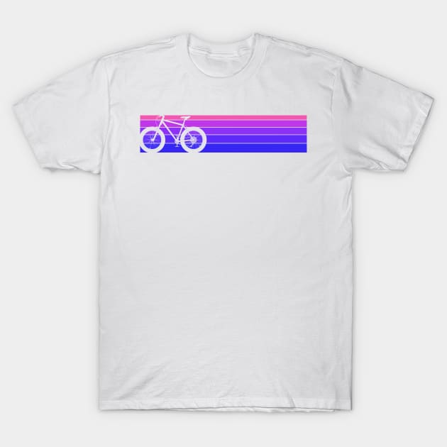 Fat Tire Bike Retro Stripes T-Shirt by TheWanderingFools